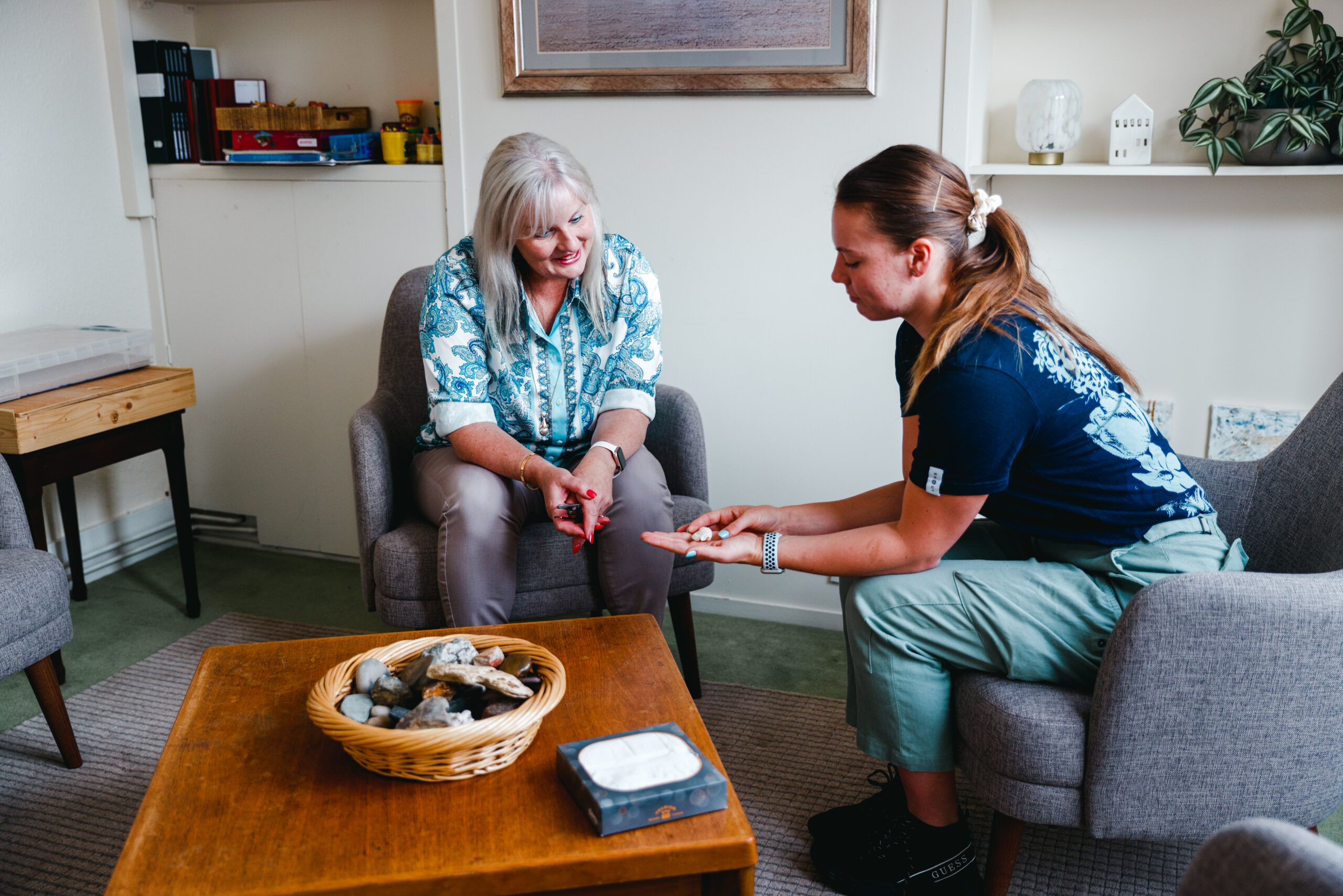 Young woman being helped by a Connect Counselling counsellor Young woman being helped by a Connect Counselling counsellor